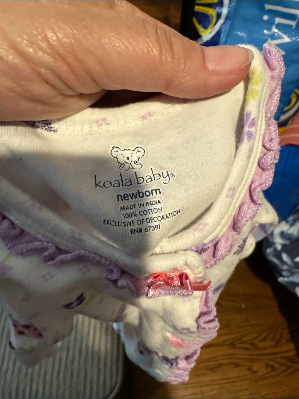 Carter's Purple and Pink Floral Ruffle Footed Pajama Set